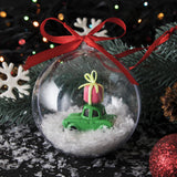 25 Sets Clear Fillable Ornaments Ball in 5 Different Size,Transparent DIY Craft Ball,Plastic Acrylic Fillable Ball for Halloween Christmas Decor Haawooky