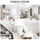 HOMCOM 32" Long Rectangle All Acrylic 15mm Thick Waterfall Coffee Table, Clear HOMCOM