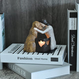 weslinkeji Dog Memorial Gifts，Pet Loss Gifts，Hand-Sculpted Dogs Passing Away Sympathy Gift，Remembrance Gift ，Dog Lovers Candle Holder Statue with LED Candle weslinkeji