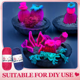 WILLBOND 5 Rolls Glow in The Dark Yarn Luminous Crochet Yarn for Crocheting DIY Knitting Glow Fingering Sewing Supplies for Arts Crafts Sewing Party Supplies, 54.7 yd Per Roll (Elegant Colors) WILLBOND