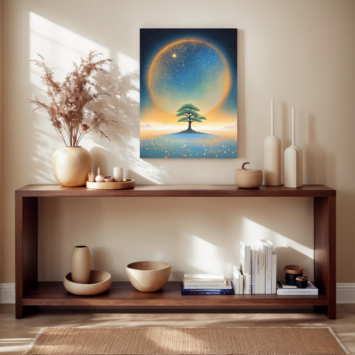 Chionox Moon Diamond Art Kits for Adults,Moon Diamond Painting Kits for Adults Beginners,5D Round Full Drill Diamond Art Tree Craft for Home Wall Decor 12x16 inch Chionox