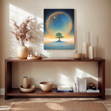 Chionox Moon Diamond Art Kits for Adults,Moon Diamond Painting Kits for Adults Beginners,5D Round Full Drill Diamond Art Tree Craft for Home Wall Decor 12x16 inch Chionox
