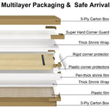 ROOMTEC Butcher Block CounterTop, Birch Solid Wood Countertop for DIY, Kitchen Countertop, Washer Dryer Counter Top, 36"L x 25"W x 1.5" Thick ROOMTEC