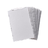 Deckle Edge Watercolor Paper, 100% Cotton, 140 LB, 300 GSM, 4x6”, 30 Sheets Mixed Media Paper for Dry & Wet Technique, Acid Free, tumuarta Blank Cards is Perfect for Greeting Cards & Thank You Notes tumuarta