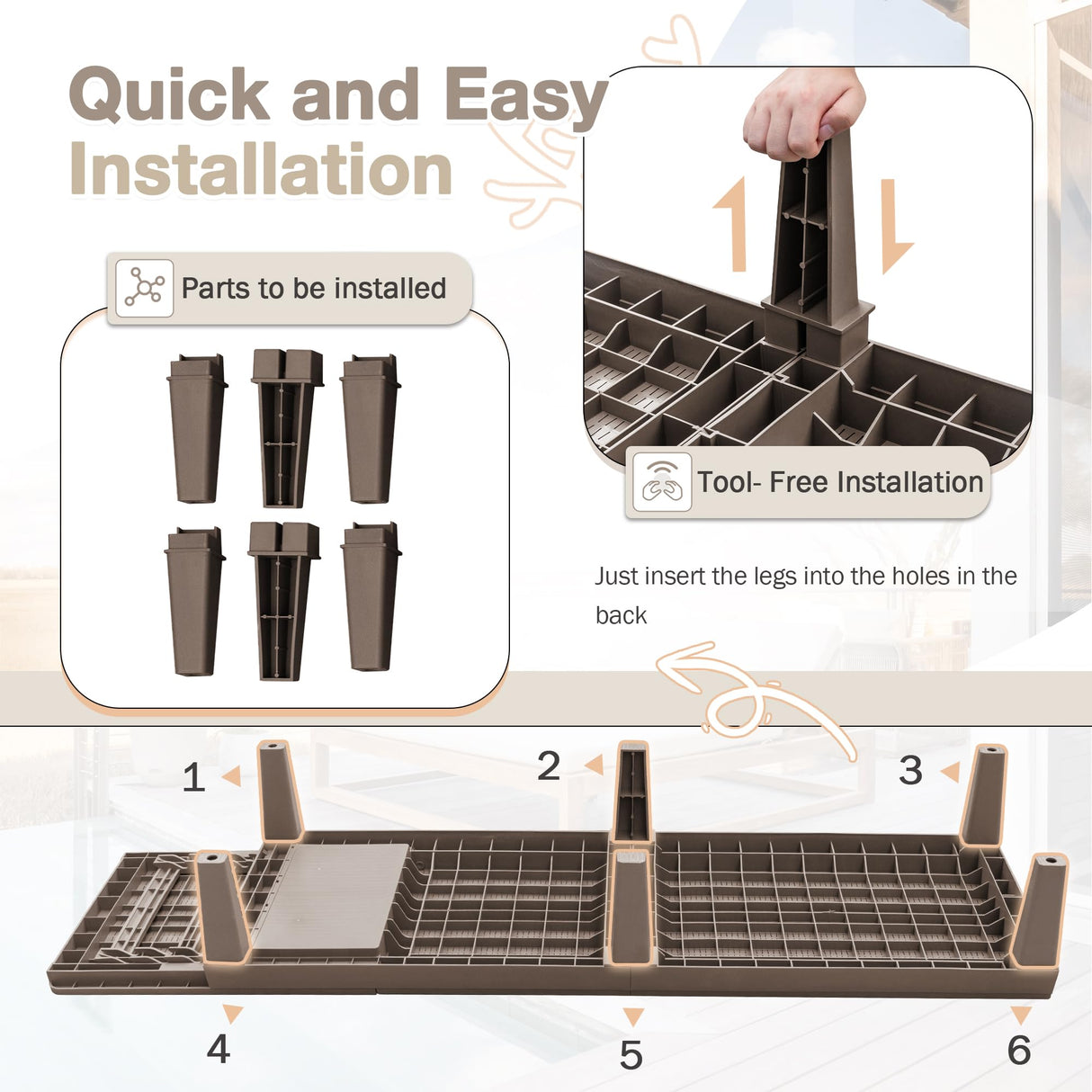 Homall Outdoor Lounge Chairs Set of 2, Quick Assembly & Waterproof Patio Chaise Lounge with Adjustable Backrest for Poolside, Beach, Garden (Deep Brown) Homall