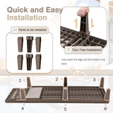 Homall Outdoor Lounge Chairs Set of 2, Quick Assembly & Waterproof Patio Chaise Lounge with Adjustable Backrest for Poolside, Beach, Garden (Deep Brown) Homall