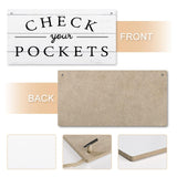 Check Your Pockets Home Decor Utility Room Laundry Room Decor Funny signs farmhouse gift wooden hanging sign rustic wall art home decor 6x12 inch Compladeta