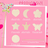 Yexiya 30 Pieces Princess Fairy Wand Kit - Make Your Own Wand with 21 Wooden Pieces,6 Watercolor Brushes,3 Gem Stickers Unfinished DIY Art Craft Kit for Party Supplies Yexiya