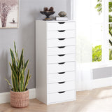 Naomi Home Office File Cabinets Wooden File Cabinets for Home Office Lateral File Cabinet Wood File Cabinet Mobile File Cabinet Mobile Storage Cabinet Filing Storage Drawer White/9 Drawer Naomi Home