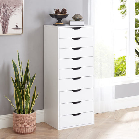 Naomi Home Office File Cabinets Wooden File Cabinets for Home Office Lateral File Cabinet Wood File Cabinet Mobile File Cabinet Mobile Storage Cabinet Filing Storage Drawer White/9 Drawer Naomi Home