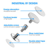 CRETBEL 4PCS Adjustable Bed Frame Anti-Shake Tool (Upgraded) for Loft Beds, Headboard Stoppers with Free Furniture Pads and Screws, Protect The Wall from Banging, Easy to Install (1.1-2.5in) CRETBEL