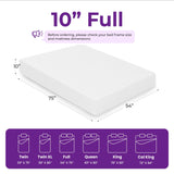 GAESTE 10 Inch Full Cooling Gel Memory Foam Medium Firm Mattress Breathable Pressure Relief CertiPUR-US Certified Mattress-in-a-Box for Kids and Adults No Fiberglass (Full, 10 in) GAESTE