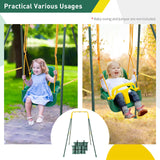 FUNLIO Foldable Swing Stand for Kids with 4 Sandbags, Heavy Duty Metal A-Frame Indoor/Outdoor for Backyard, Suitable Most Toddler/Baby Jumper/Hammock Chair - Green FUNLIO