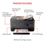 Canon PIXMA TR7020a All-in-One Wireless Color Inkjet Printer, with Duplex Printing, Mobile Printing, and Auto Document Feeder, Black, Works with Alexa Canon