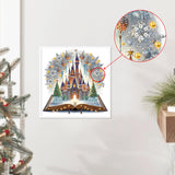 AiYuanzsh 5D Special Shape Diamond Art Kits for Beginners, Crystal Rhinestones Diamond Painting, Christmas Fantasy Castle DIY Diamond Art for Adults, Home Wall Decoration Gift, 11.8×11.8 Inch AiYuanzsh