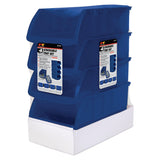 Performance Tool W5196 Large Stackable Storage Trays - Adjustable for Vertical or Horizontal Position, Blue, Pack of 4 Performance Tool