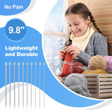 Katech Knitting Needles Set for Beginners, 9 Pairs Circular Knitting Needles Set and 22 Pcs Single Pointed Knitting Needle Set with Tote Bag Knitting Accessories Knit Supplies Katech