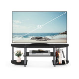 Furinno Turn-S-Tube Wide TV Entertainment Center, Black/Grey Furinno