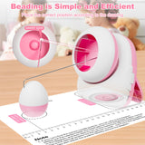 Electric Bead Spinner, Cordless Automatic 2-in-1 Clay Bead Bracelet Making Kit with 4200 PCS Clay Beads, Letter Bead, Seed Bead, Beading Needle and Thread Bracelet Maker for Jewelry, Craft Gift Choice Pskfvre