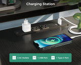 AODK Electric L Shaped Standing Desk with Monitor Stand, 59 Inch Height Adjustable Corner Desk with Power Outlets, Large Sit Stand Table, Reversible Computer Desk for Home, Office, Black AODK