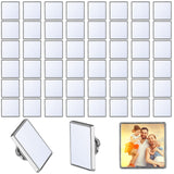 Jexine 50 Pcs Sublimation Blank Pins DIY Button Badge Kit Sublimation Silver Blank Aluminum Sheet with Butterfly Pin Backs for DIY Craft Lapel Jewelry Making Supplies (Square) Jexine