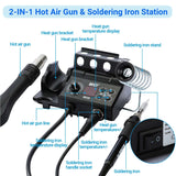 BACOENG 2 in 1 882D Soldering Iron Hot Air Rework Station with LED Display and ℉/℃ Conversion BACOENG