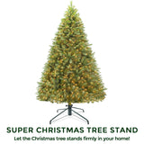 Elfjoy Christmas Tree Stand 19.7 inches Iron Metal Bracket Rubber Pad with Thumb Screw (50cm) ELFJOY