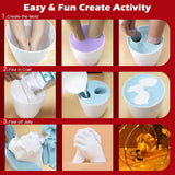 LTDSOAR Hand Casting Kit, Couples with Practice Kit, Hand Mold Kit for Adults & Kids, Romantic Anniversary Wedding Birthday for Her or Him,Boyfriend Girlfriend Unique LTDSOAR