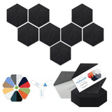 Mollywell Hexagon Acoustic Panels, High Density, Soundproofing, Decorative Noise Reduction Felt Wall Tiles for Ceilings, Home Office & Gaming Room (Black), 12x10x0.4 Inch Mollywell