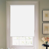 Joydeco White Cordless Roller Shades, Spring Roller Blackout Window Blinds with UV Protection, Room Darkening Window Shades and Door Blinds for Home and Office (35" W x 75" H, White) Joydeco