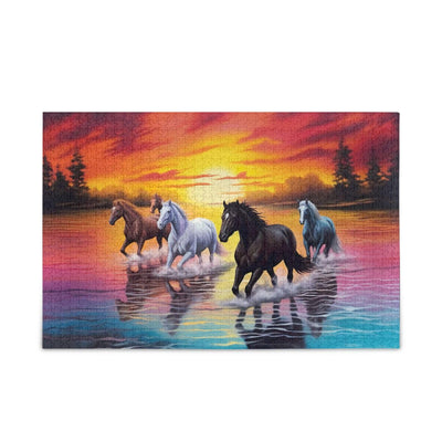 xigua Running Horse Jigsaw Puzzles for Adults 1000 Piece, Puzzles for Adults 1000 Piece Challenging Kids Teens Family Puzzle Game