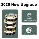 EFOK 10 Pack Masking Tape 2 Inch Wide Bulk, 2025 Upgrade White Painters Tape Anti-UV General Purpose, 1.88 Inch × 55 Yards Total 550 Yards EFOK