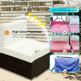 ClawsCover 13Pack Outdoor Seat and Back Cushions Replacement Covers Fit for 7Pieces Wicker Rattan Patio Furniture Set Sectional Couch with Dining Table and Ottoman,Cream-Include Cover Only ClawsCover