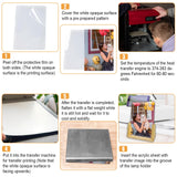 HSOKEW 2 Pack Sublimation Night Light Blank, Sublimation LED Acrylic Photo Frame Panel White 4" x 6" with Warm Light LED Night Light Picture Frame LED Wood Stand Light for Heat Press Machine Printing HSOKEW