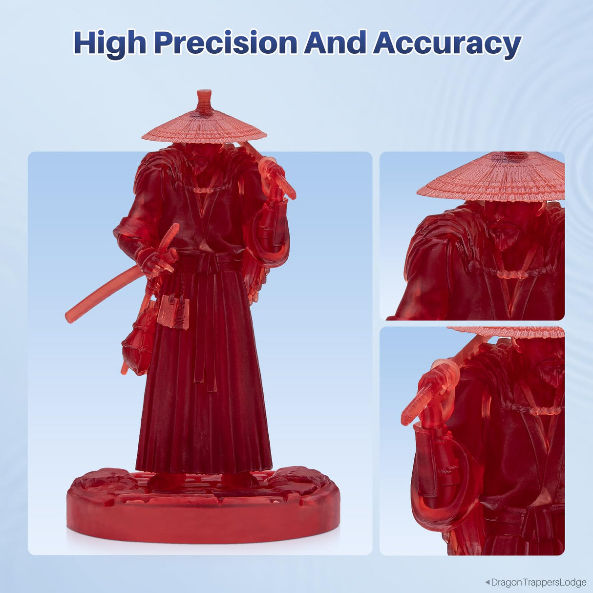 ELEGOO Water Washable 3D Printer Resin, Rapid Resin 405nm LCD UV-Curing Standard Photopolymer Resin for LCD 3D Printer Clear Red 2KG ELEGOO