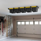 TORACK Garage Ceiling Bin Storage Rack, Adjustable Heavy Duty Overhead Tote Storage Rail System(for 5 Bins, Bins are not included) TORACK