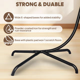 Chihee Egg Chair with Ultra Strong Stand and Cushion Foldable Wicker Rattan Hanging Chair Indoor Outdoor Patio Lounging Chair 330 lbs Capacity Balcony Porch Bedroom Garden Chihee