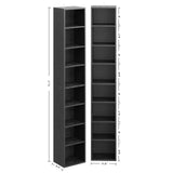 IRONCK Tall Narrow Bookshelf 8 Tiers 71in Set of 2, Compact Corner Bookcase, Easy to Match for Living Room, Office, Study, Bedroom IRONCK