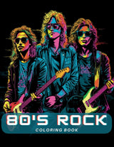 80s Rock Coloring Book: Coloring book for teens and adults with 80s rock imagery (Rock Through the Decades Coloring Books) WoodArtSupply