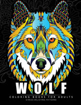 Wolf Coloring books for adults: Amazing Wolves Design (Animal Coloring Books for Adults) CREATESPACE