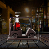 Golf Decanter Whiskey Decanter - The Wine Savant - Brown Mahogany Wood Golf Gifts for Both Men & Women, Golf Accessories, Golfer Gifts, Based on A Replica Golf Cart (600ml Decanter) The Wine Savant