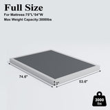 Vehowy 3 Inch Box Spring Full, Low Profile Box Spring Full Size, Metal Bed Base,Heavy Duty Mattress Foundation, Non-Slip,Easy Assembly Vehowy