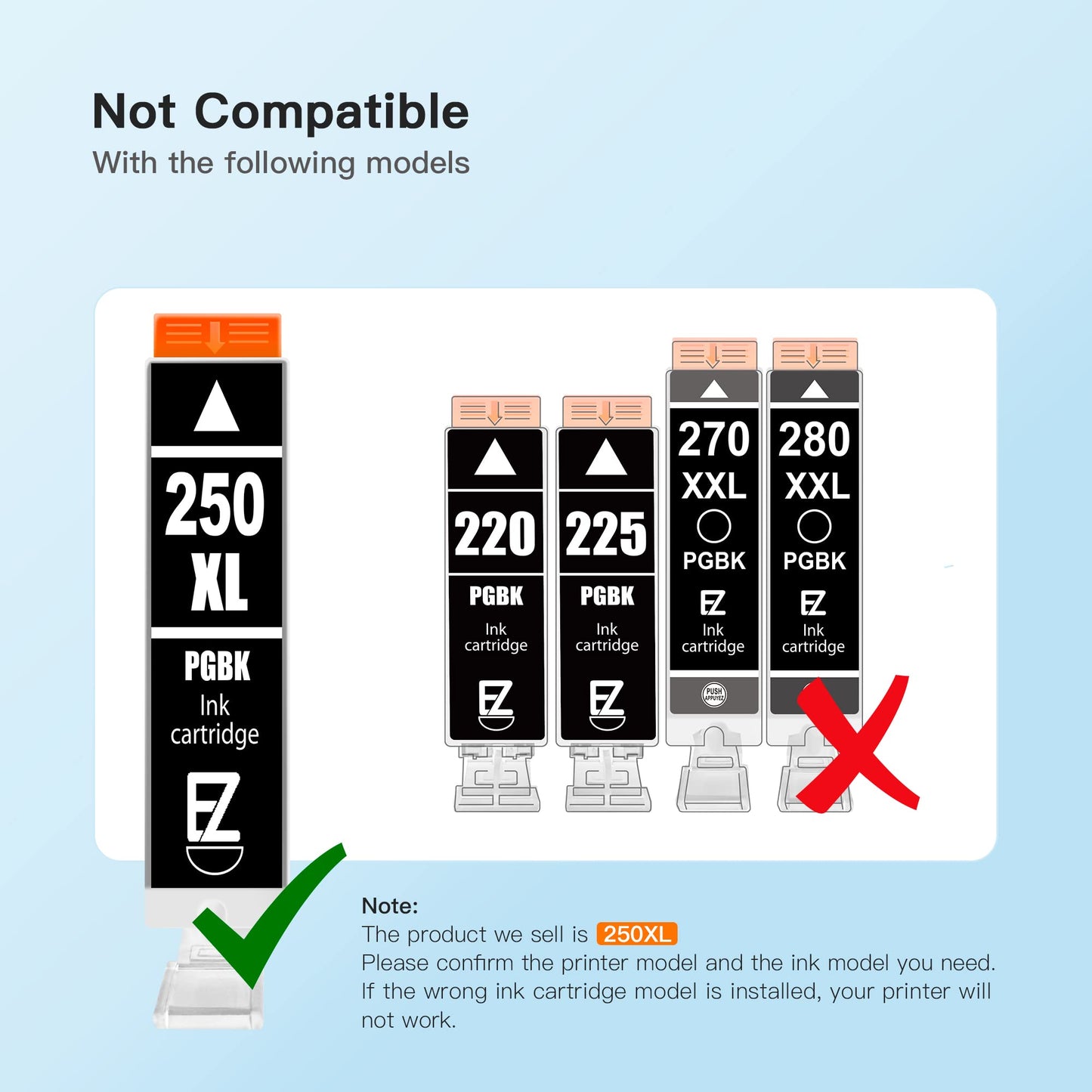 E-Z Ink Compatible Ink Cartridges Replacement for Canon 250 251 XL PGI-250XL CLI-251XL to use with Pixma MX922 MX920 MG5520 MG7520 IX6820 IP8720 MG6620 MG6320 MG7120 (20 Pack)