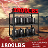 YEEZER Shelving Units and Storage, 1800LBS Garage Storage Shelves, 3 Tier Shelving Unit, Steel Industrial Shelving, Adjustable Standing Shelf for Garage, Pantry, Closet 36" H x 36" W x 16" D, Black YEEZER