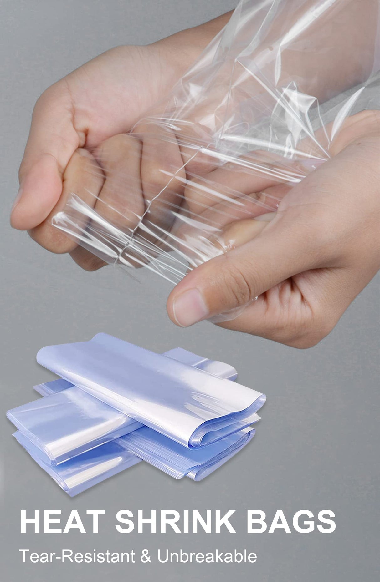 Heat Shrink Bag-Hoatai 12x18"Professional Grade Heat Shrink Wrap is Used to Store Wrap Embellished Items for Longer Life - Industrial Grade Shrink Wrap Bags Transparent and Odorless(100 Pcs) Hoatai