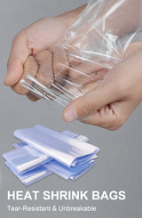 Heat Shrink Bag-Hoatai 12x18"Professional Grade Heat Shrink Wrap is Used to Store Wrap Embellished Items for Longer Life - Industrial Grade Shrink Wrap Bags Transparent and Odorless(100 Pcs) Hoatai