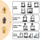 Comgrow 24PCS Ender 3 V2 Nozzles, 3D Printer Extruder Hardened Steel Nozzle 0.4mm, Brass Nozzle 0.3mm/0.4mm/0.5mm/0.6mm/0.8mm/1.0mm, DIY Tools Storage Box for Creality Ender 3 Series and CR 10 Series Comgrow