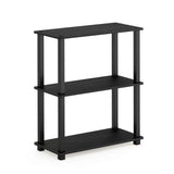 Furinno Turn-S-Tube 3-Tier Compact Multipurpose Shelf Display Rack with Square Tube, Americano/Black Furinno