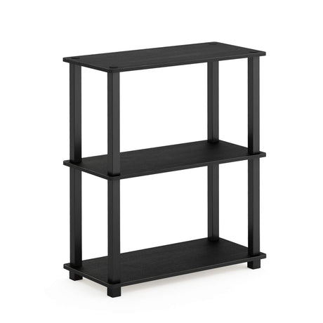 Furinno Turn-S-Tube 3-Tier Compact Multipurpose Shelf Display Rack with Square Tube, Americano/Black Furinno