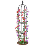 Garden Trellis for Climbing Plants Tower Obelisk Garden Trellis 6ft Tall Plant Support Vine Supports Plant Tower for Climbing Vines and Flowers Stands 1 Pack Esbaybulbs